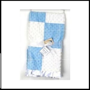 Blue boy Minky Dot Chenille Baby Blanket